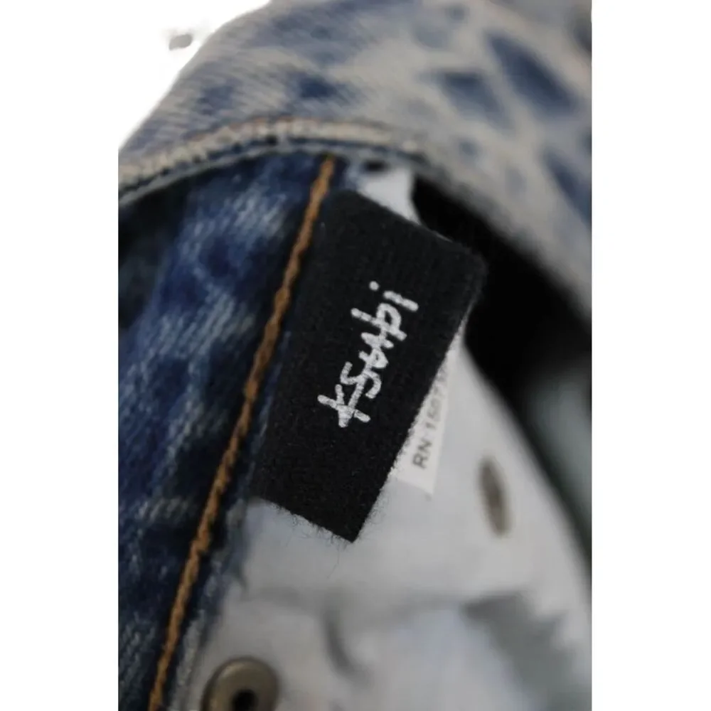 Tsubi Womens Cotton Denim Distressed High-Rise Straight Leg Jeans Blue Size 26 - Picture 4 of 5